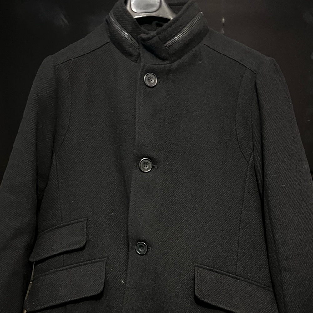 Kenneth Cole Zip Color Button Front Twill Coat Bl… - image 2